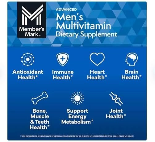 Viên Uống Bổ Sung Vitamin Tổng Hợp Member's Mark Advanced Men's – Hộp 275 Viên