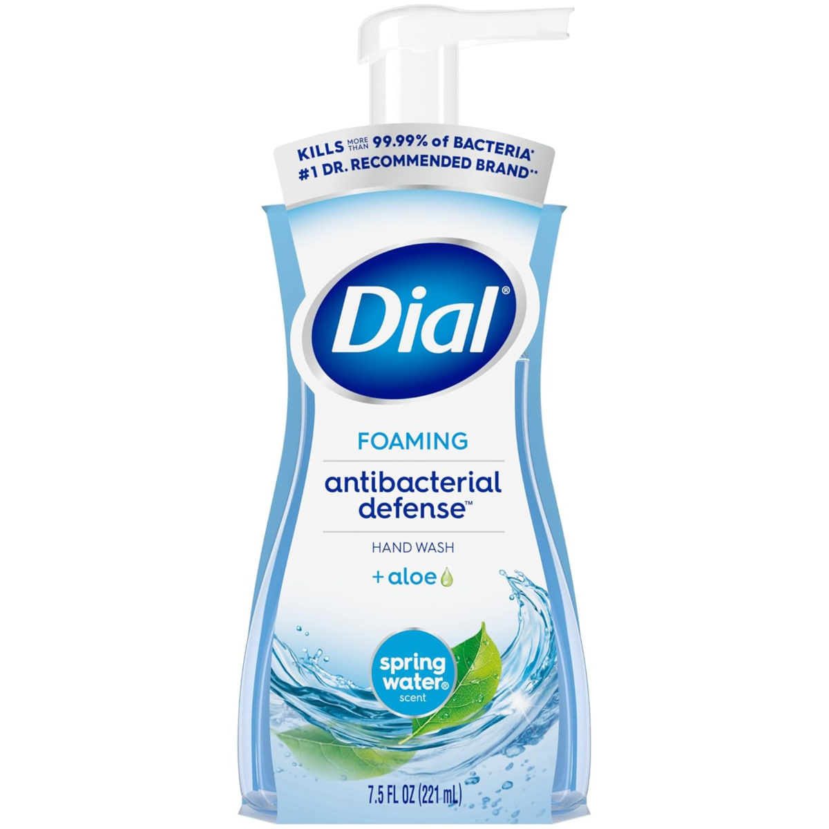 Xà Phòng Rửa Tay Tạo Bọt Kháng Khuẩn Dial Antibacterial Foaming Hand Soap Spring Water - 4 Chai X 221ml