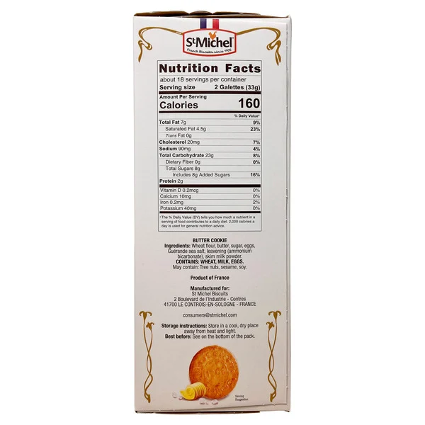 Bánh Quy Bơ Pháp St. Michel La Grande Galette 600g – Hương Vị Truyền Thống