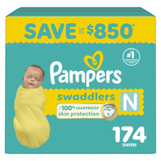 Tã Pampers Swaddlers Newborn Diapers Size 0 Cho Bé 3-6kg - Gói 174 Miếng