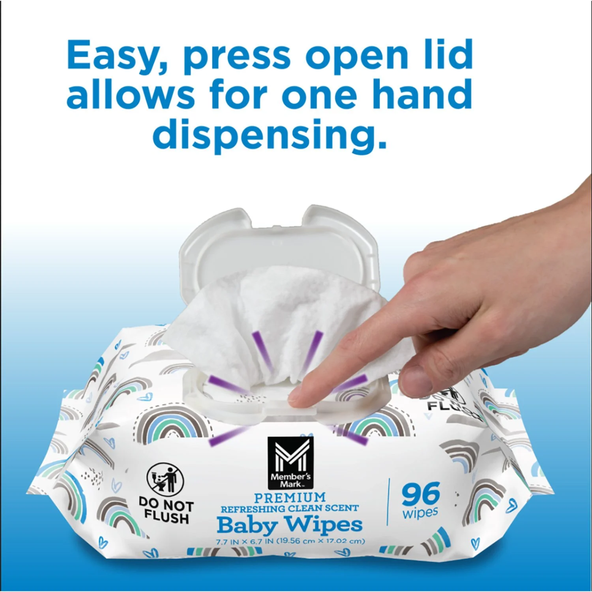 Member's Mark Premium Baby Wipes, Refreshing Clean Scent, 12 pk., 1152 Wipes