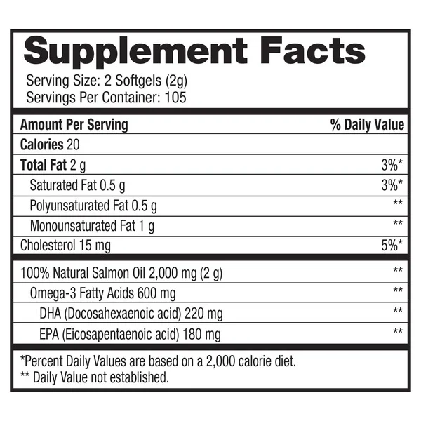 Viên Uống Pure Alaska Omega Wild Salmon Oil 1000 mg – 210 Viên Nang Mềm
