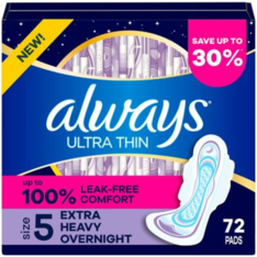 Băng Vệ Sinh Always Ultra Thin Size 5 - Hộp 72 Miếng