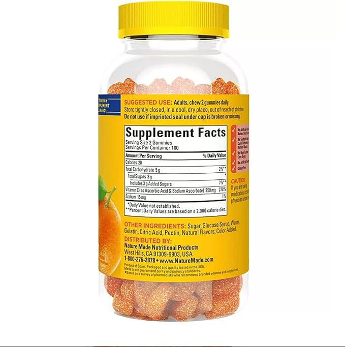 Kẹo Dẻo Bổ Sung Vitamin C Nature Made – Hộp 200 Viên