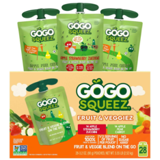Nước Táo Đóng Gói GoGo SqueeZ BIG SqueeZ Applesauce Pouches Variety - Thùng 28 Gói X 90g