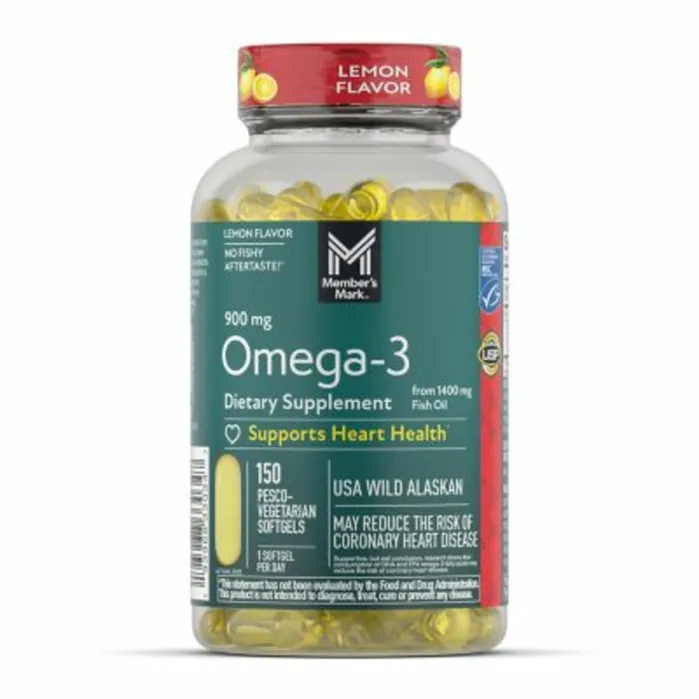 Viên Uống Dầu Cá Member's Mark Triple Strength Omega-3 – Hộp 150 Viên