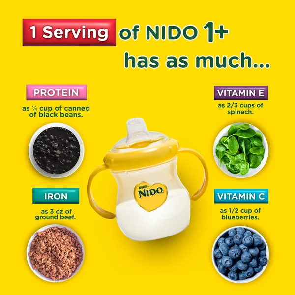 Sữa Bột Dinh Dưỡng Toàn Diện Cho Trẻ Từ 1 Tuổi Nestlé Nido 1+ Kinder – Lon 2.2kg