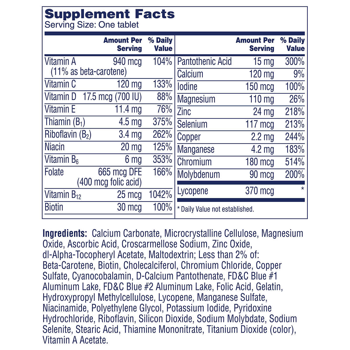 Viên Uống Bổ Sung One A Day Men's 50+ Healthy Advantage Multivitamin – Hộp 300 Viên