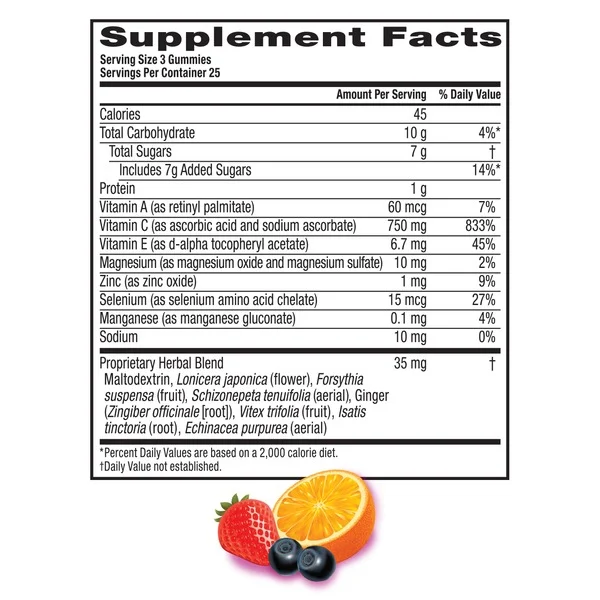 Kẹo Dẻo Bổ Sung Vitamin C Airborne Immune Support –  Hộp 75 Viên