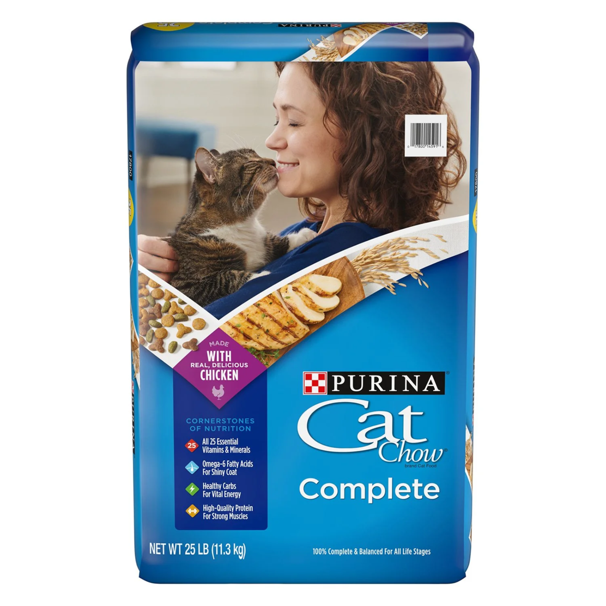 Purina, Cat Chow Complete, Chicken Flavored, Dry Cat Food, 25 lbs.