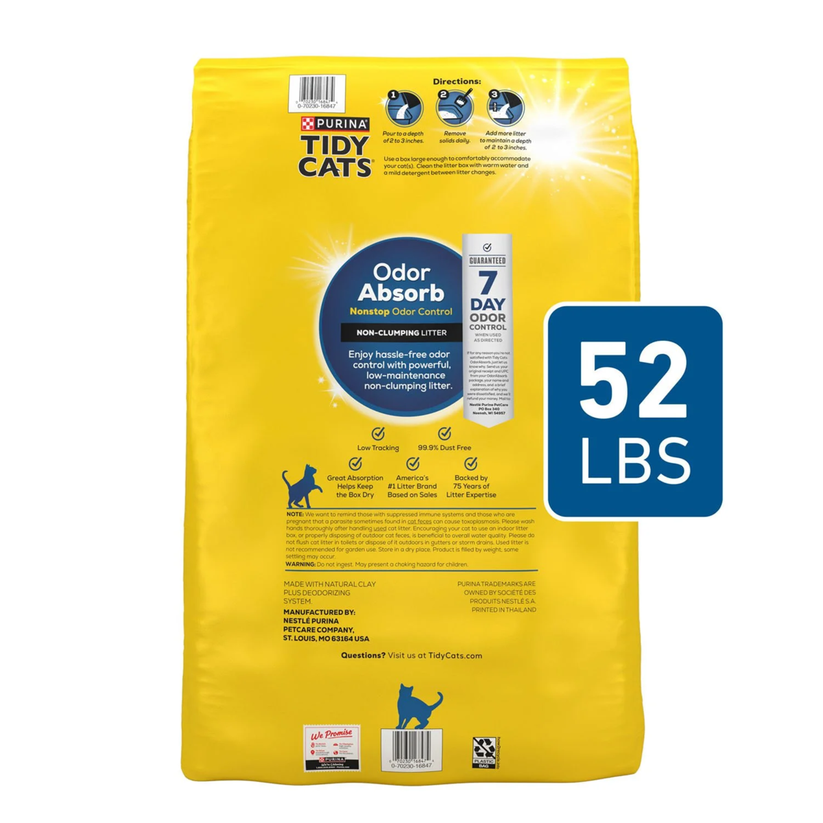 Cát Vệ Sinh Cho Mèo Purina Tidy Cats Natural Clay Khử Mùi – Túi 23,6 kg
