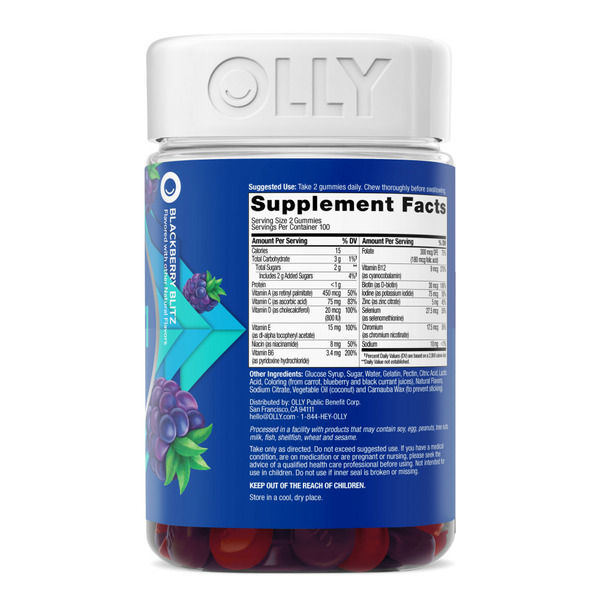 Kẹo Dẻo Vitamin Tổng Hợp OLLY Men's Hương Blackberry – Hộp 200 Viên