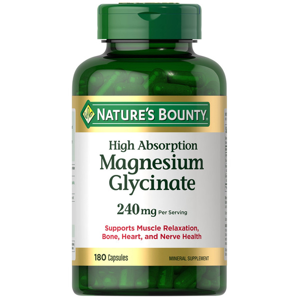 Viên Uống Nature's Bounty Magnesium Glycinate 240mg – Hộp 180 Viên
