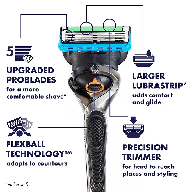 Dao Cạo Dành Cho Nam Gillette ProGlide Men's Razor - 1 Tay Cầm Kèm 13 Lưỡi Thay Thế