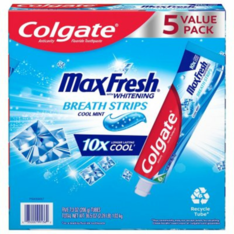 Kem Đánh Răng Colgate MaxFresh Toothpaste with Mini Breath Strips Cool Mint - 5 Tuýp X 206g