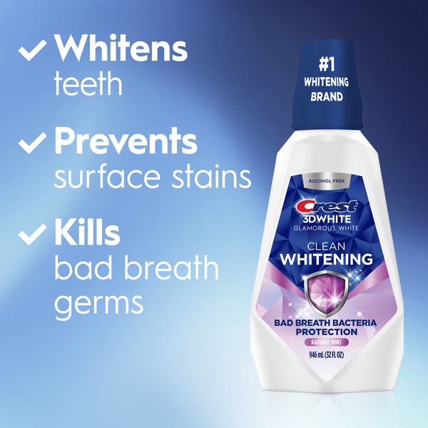 Nước Súc Miệng Crest 3D White Glamorous White - 2 chai X 946ml