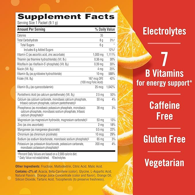 Emergen-C 1000mg Vitamin C – Hỗ trợ miễn dịch mỗi ngày, Hộp 120 Gói