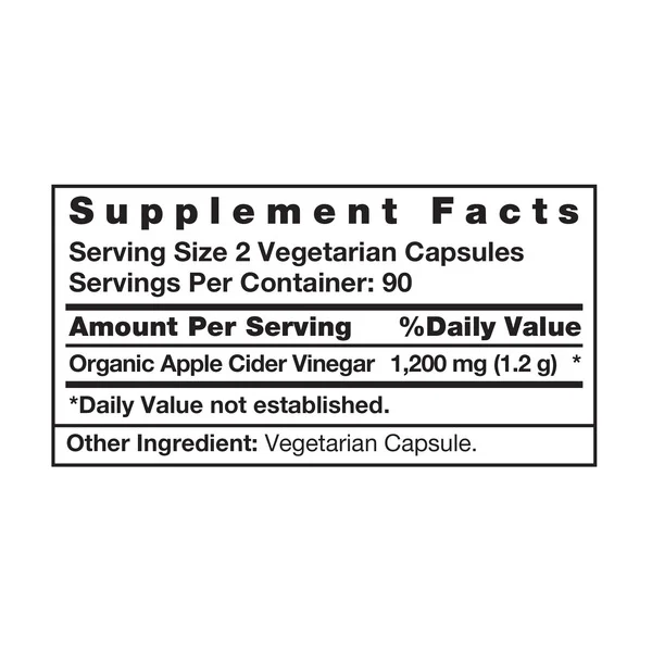 Viên Uống Giấm Táo Nature's Truth 1200 mg – Hộp 180 Viên
