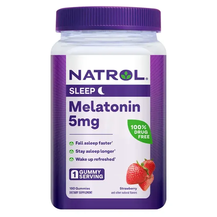 Kẹo Dẻo Hỗ Trợ Giấc Ngủ Natrol Melatonin 5mg – Hộp 180 Viên