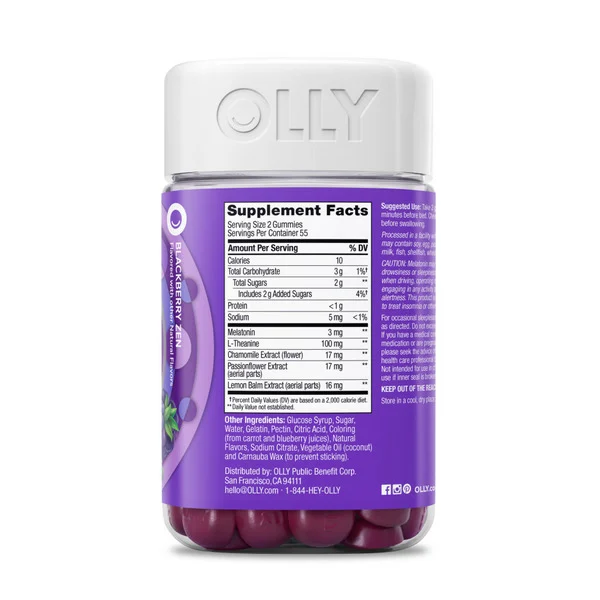 Kẹo Dẻo Hỗ Trợ Giấc Ngủ Olly Restful Sleep – Hộp 110 Viên