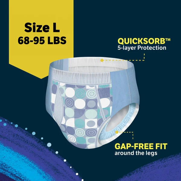 Quần Lót Ban Đêm Cho Bé Trai Từ 31-43kg Goodnites Boys' Nighttime Bedwetting Underwear Size Large (68-95 lbs) - Gói 58 Miếng