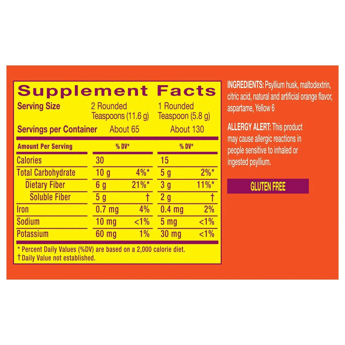 Bột Bổ Sung Chất Xơ Metamucil Psyllium 4in1 Fiber Sugar-Free Powder Orange - 2 Hộp X 754g