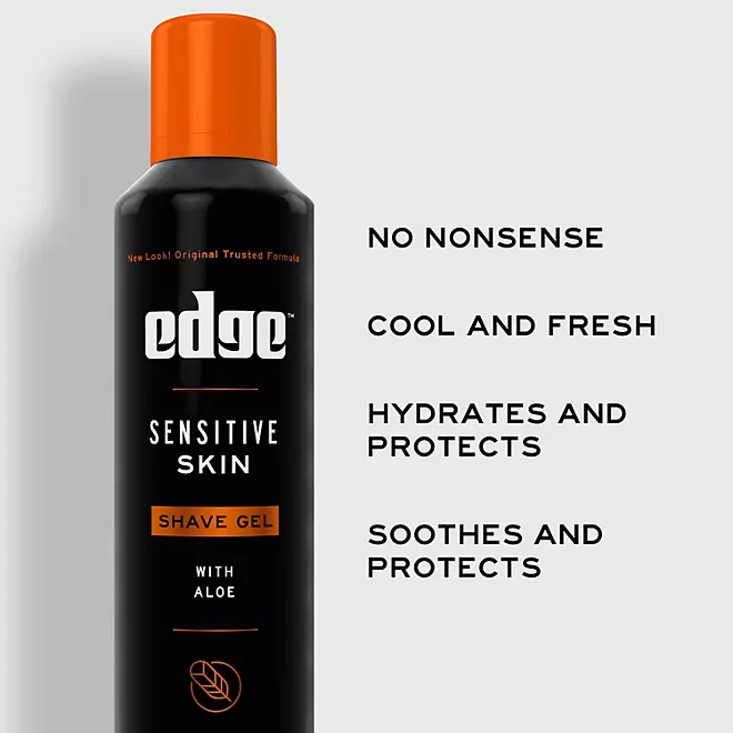 Gel Cạo Râu Dành Cho Nam Giới Edge Sensitive Skin Shaving Gel for Men - 3 Chai X 269g