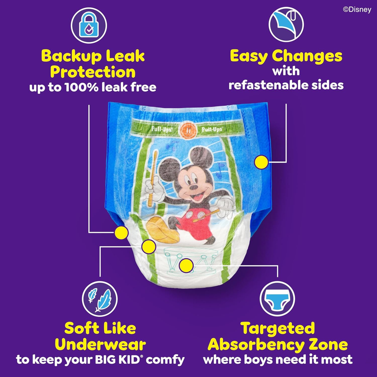 Quần Tập Cho Bé Trai Từ 22.7kg Pull-Ups Boys' Potty Training Pants 5T-6T (50+ lbs) - Gói 84 Miếng