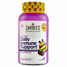 Kẹo Dẻo Hỗ Trợ Miễn Dịch Cho Trẻ Zarbee’s Naturals Kids Elderberry Immune Support –  Hộp 80 Viên