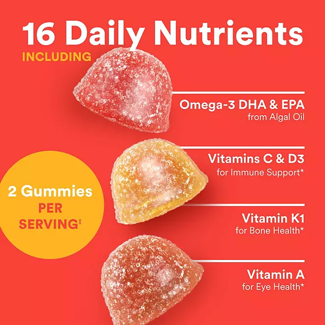 Kẹo Dẻo Hỗ Trợ Sức Khỏe Toàn Diện Cho Trẻ SmartyPants Kids Multivitamin & Omega –  Hộp 100 Viên
