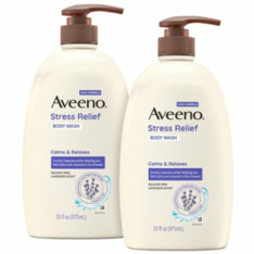 Sữa Tắm Hương Hoa Oải Hương Và Cúc La Mã Aveeno Stress Relief Body Wash - 2 Chai X 975ml