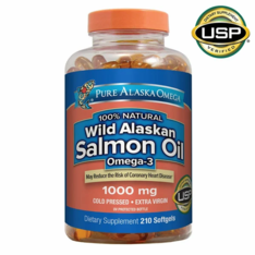 Viên Uống Pure Alaska Omega Wild Salmon Oil 1000 mg – 210 Viên Nang Mềm