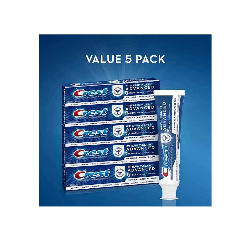 Kem Đánh Răng Crest Pro-Health Advanced Whitening + Intensive Clean Toothpaste - Set 5 Tuýp