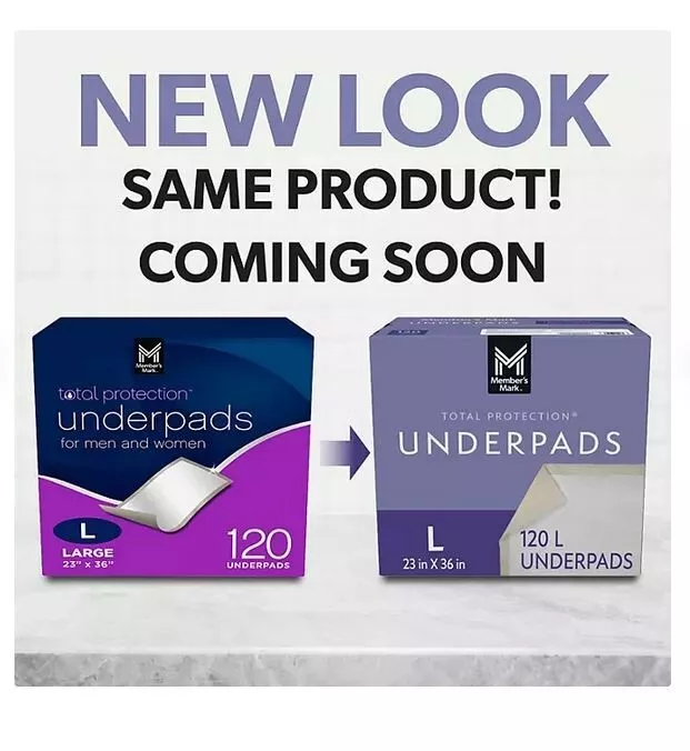 Tấm Lót Chống Thấm Member's Mark Total Protection Underpads Large - Hộp 120 Miếng