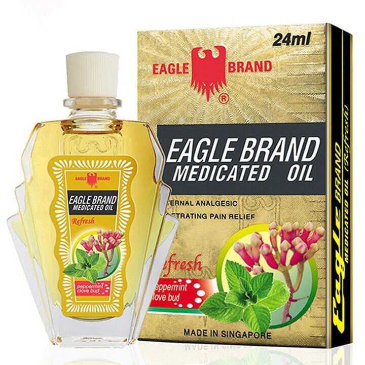 Dầu Gió Vàng Mỹ Eagle Brand Medicated Oil Hộp 12 Chai 24ml