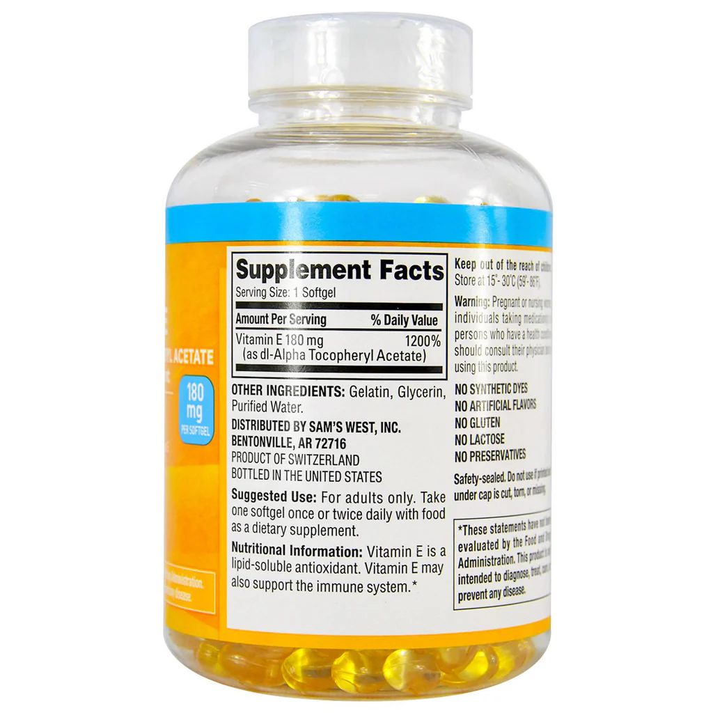 Viên Uống Vitamin E Member's Mark – Hộp 500 Viên
