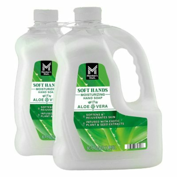 Nước Rửa Tay Dưỡng Ẩm Dịu Nhẹ Member's Mark Soft Hands Liquid Hand Soap - 2 Chai X 2.37L