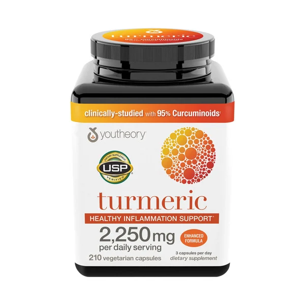Viên Uống Youtheory Turmeric Healthy Inflammation Support 2250 mg – Hộp 210 Viên 