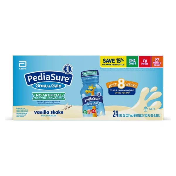 Sữa Dinh Dưỡng PediaSure Grow & Gain Vị Vani –  Thùng 24 Chai X 237ml
