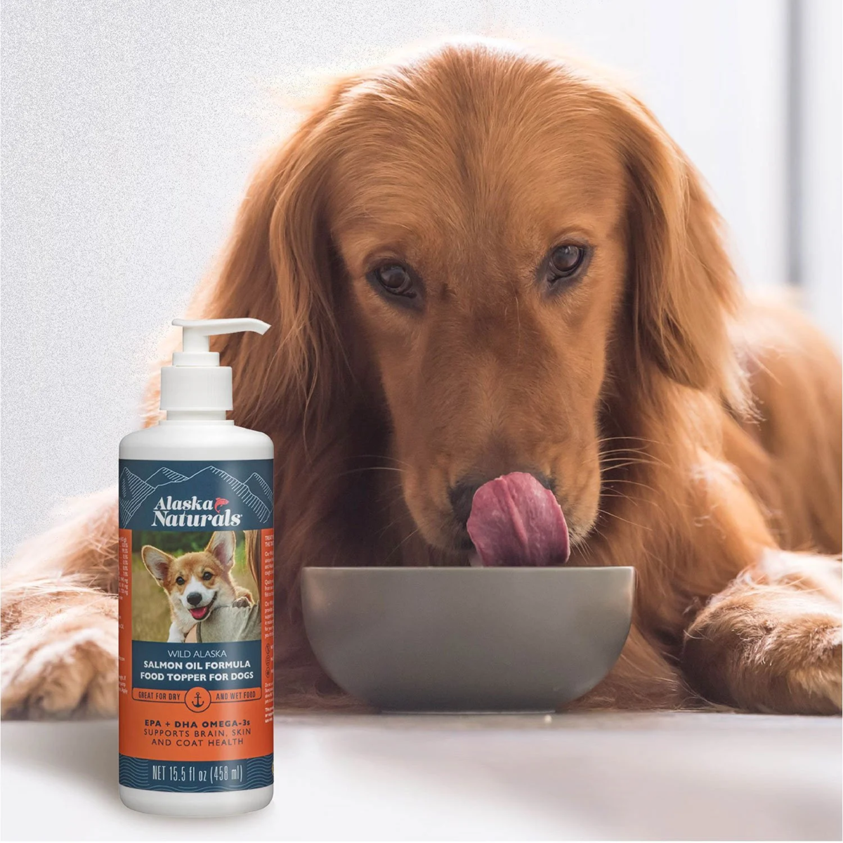 Dầu Cá Hồi Alaska Naturals Cho Chó Mèo – Bộ 2 Chai 458 ml